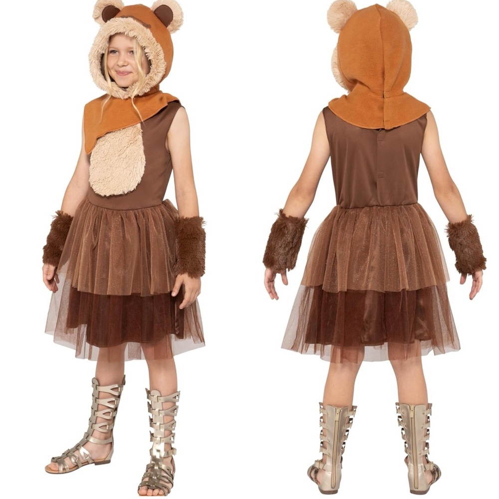 JAZWARES Star Wars EWOK Brown Costume for Kids size L 10-12 NWOT